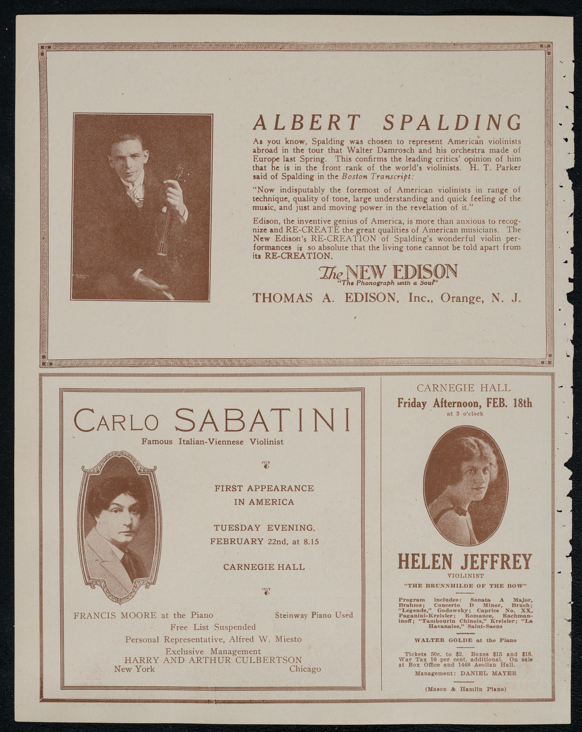 New York Symphony Orchestra, February 14, 1921, program page 2
