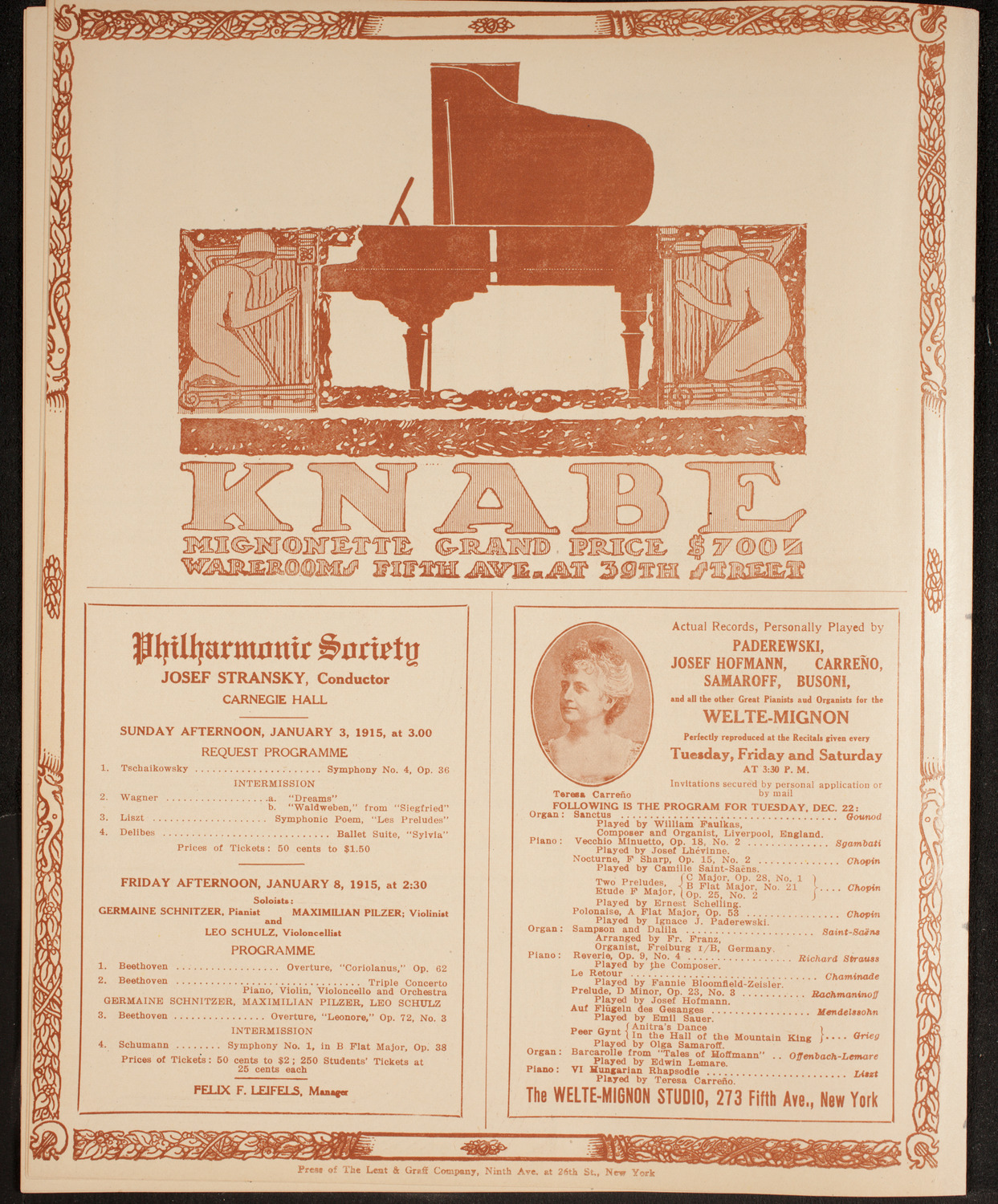 Elmendorf Lecture: Flowers from Many Lands, December 20, 1914, program page 12