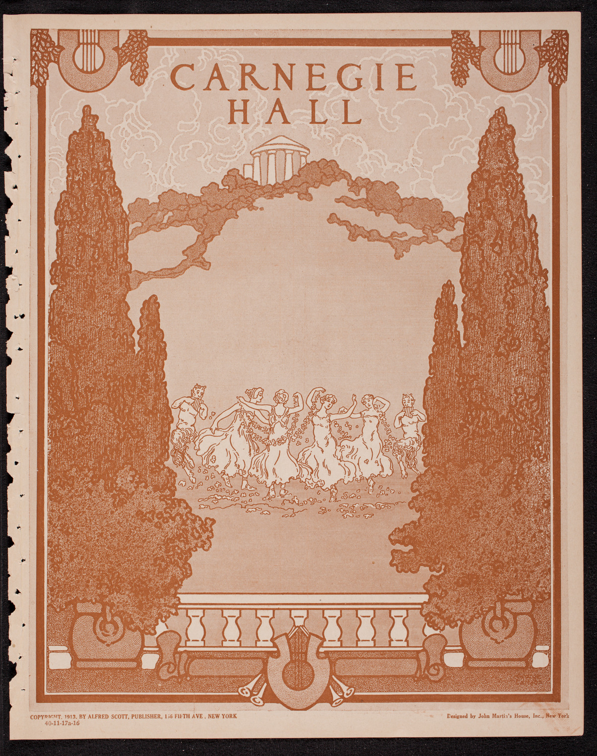 New York Philharmonic, November 17, 1916, program page 1