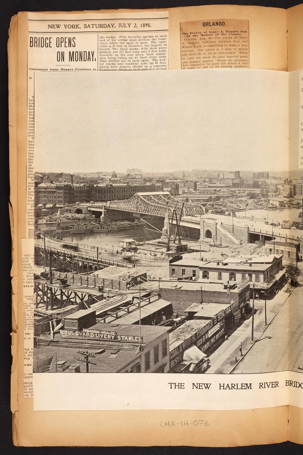 Isaac Hopper Scrapbook, page 76 (overlay): 1898