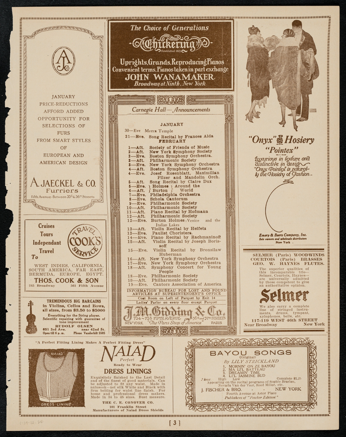 Burton Holmes Travelogue: Going Abroad at Home, January 29, 1922, program page 3