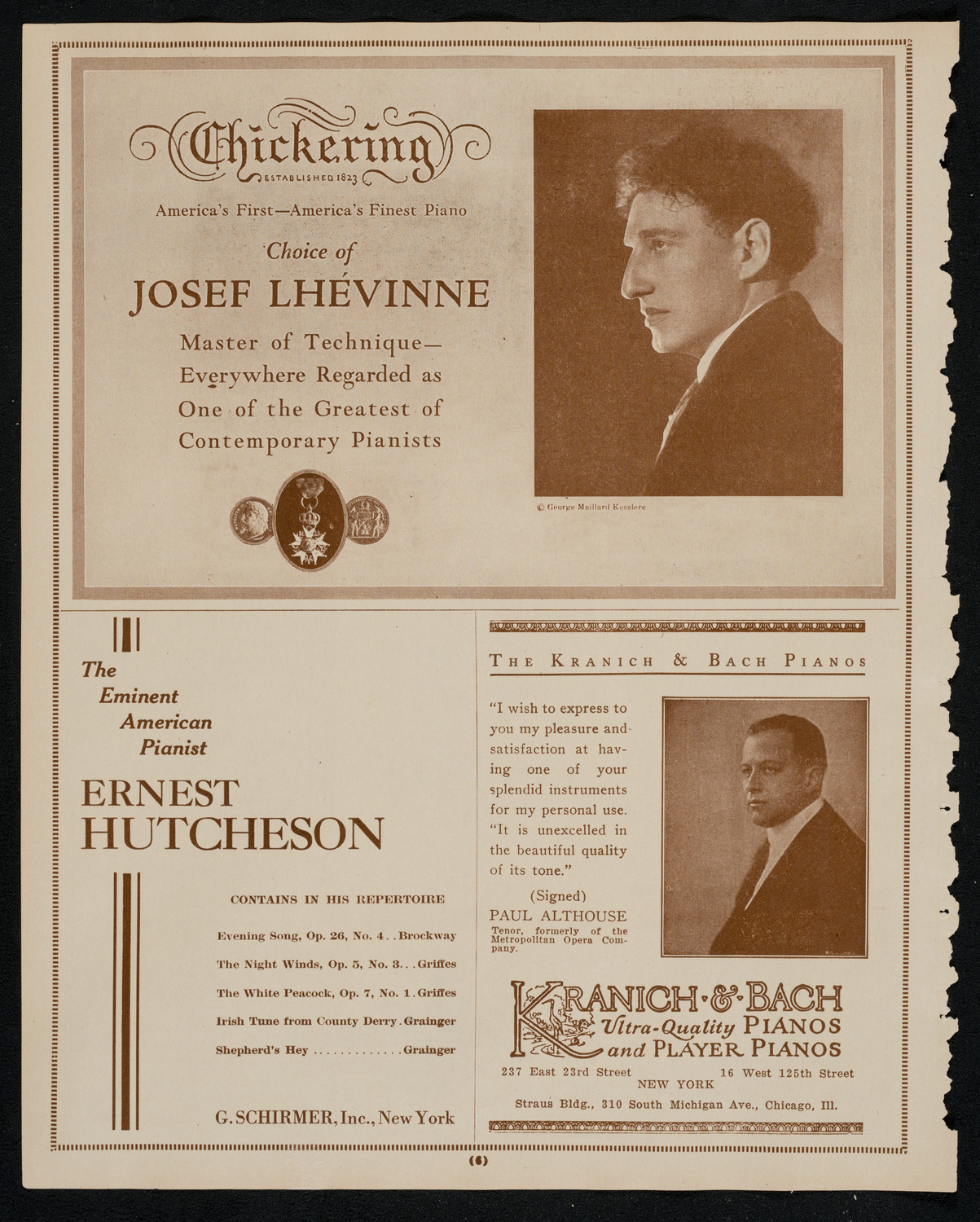 Roland Hayes, Tenor, November 27, 1925, program page 6