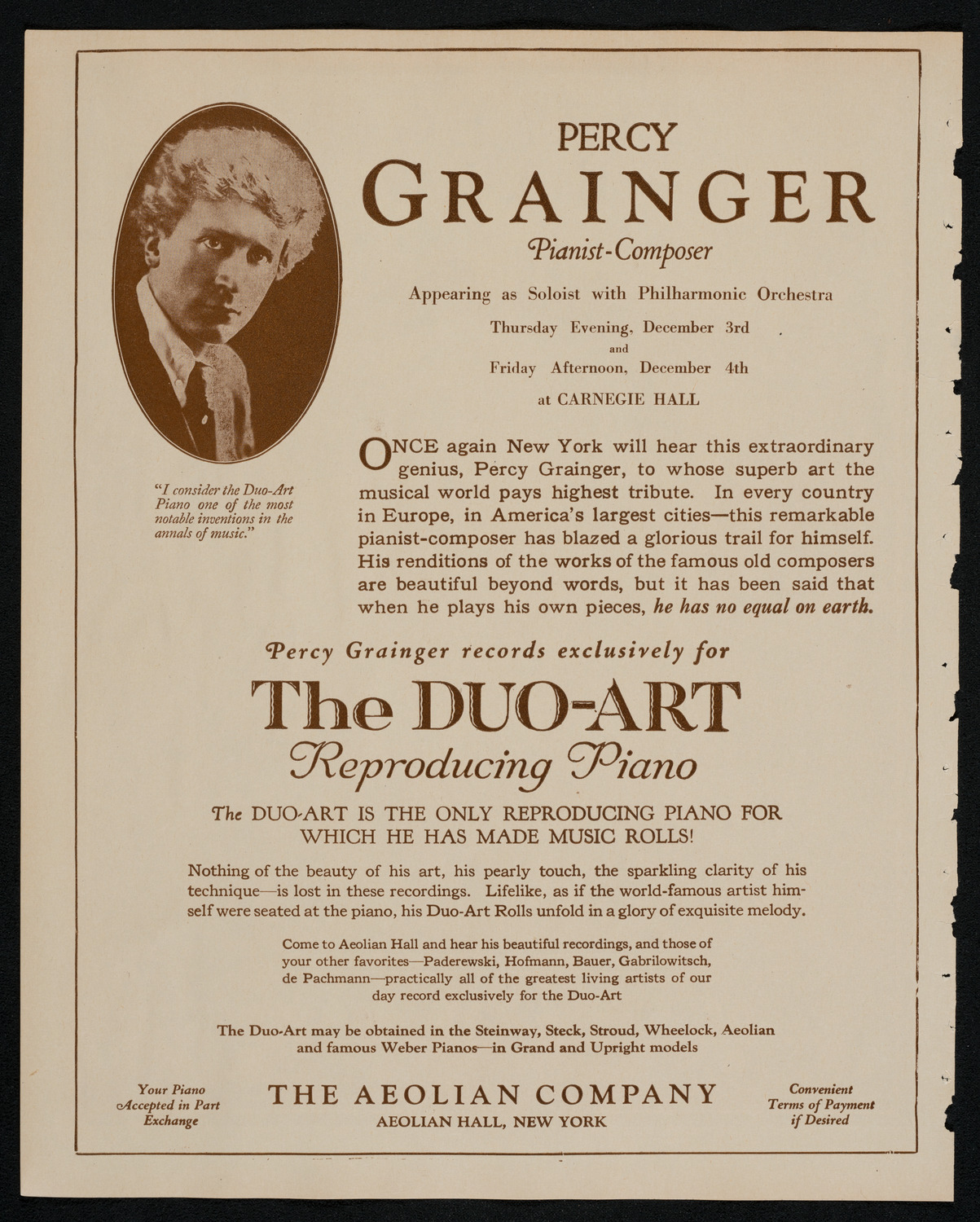Max Rosen, Violin, December 2, 1925, program page 2