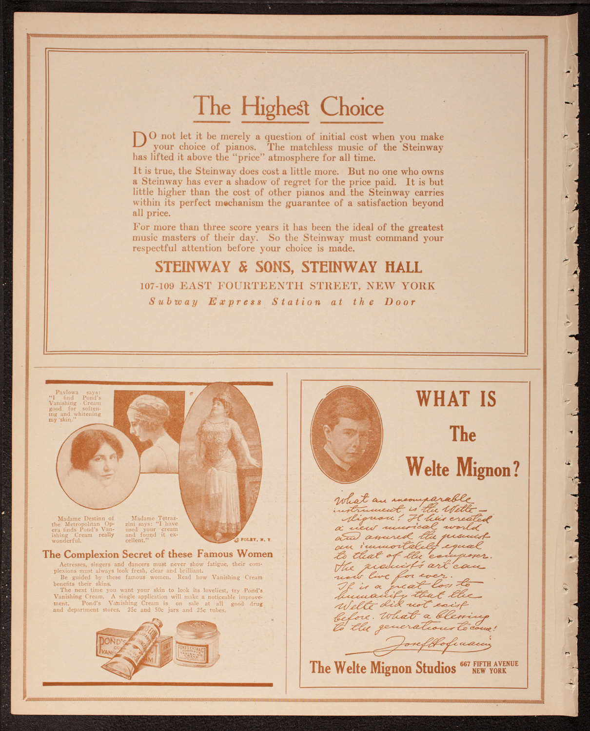 Meeting: The Humanitarian Cult, May 2, 1917, program page 4