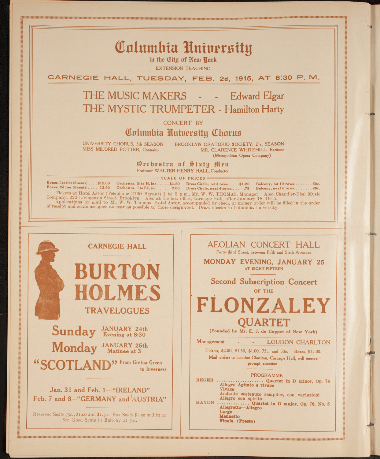 New York Philharmonic, January 24, 1915, program page 10