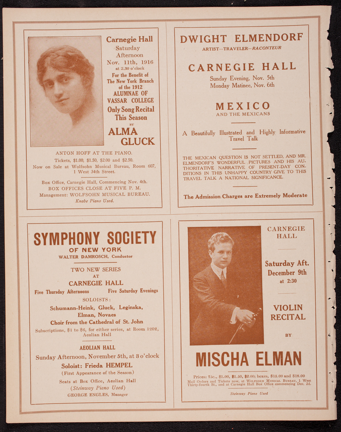 George Dostal, Tenor, October 29, 1916, program page 8