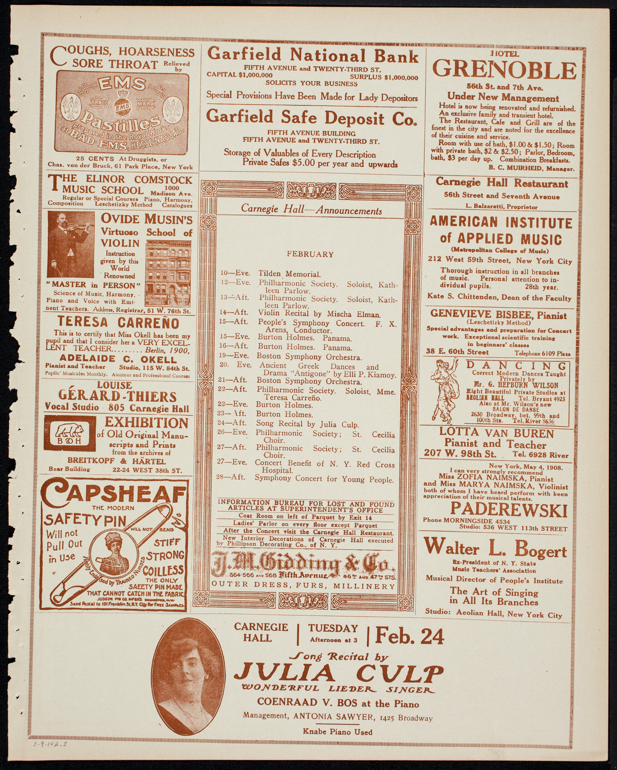 Burton Holmes Travelogue: Japan in Korea, February 9, 1914, program page 3