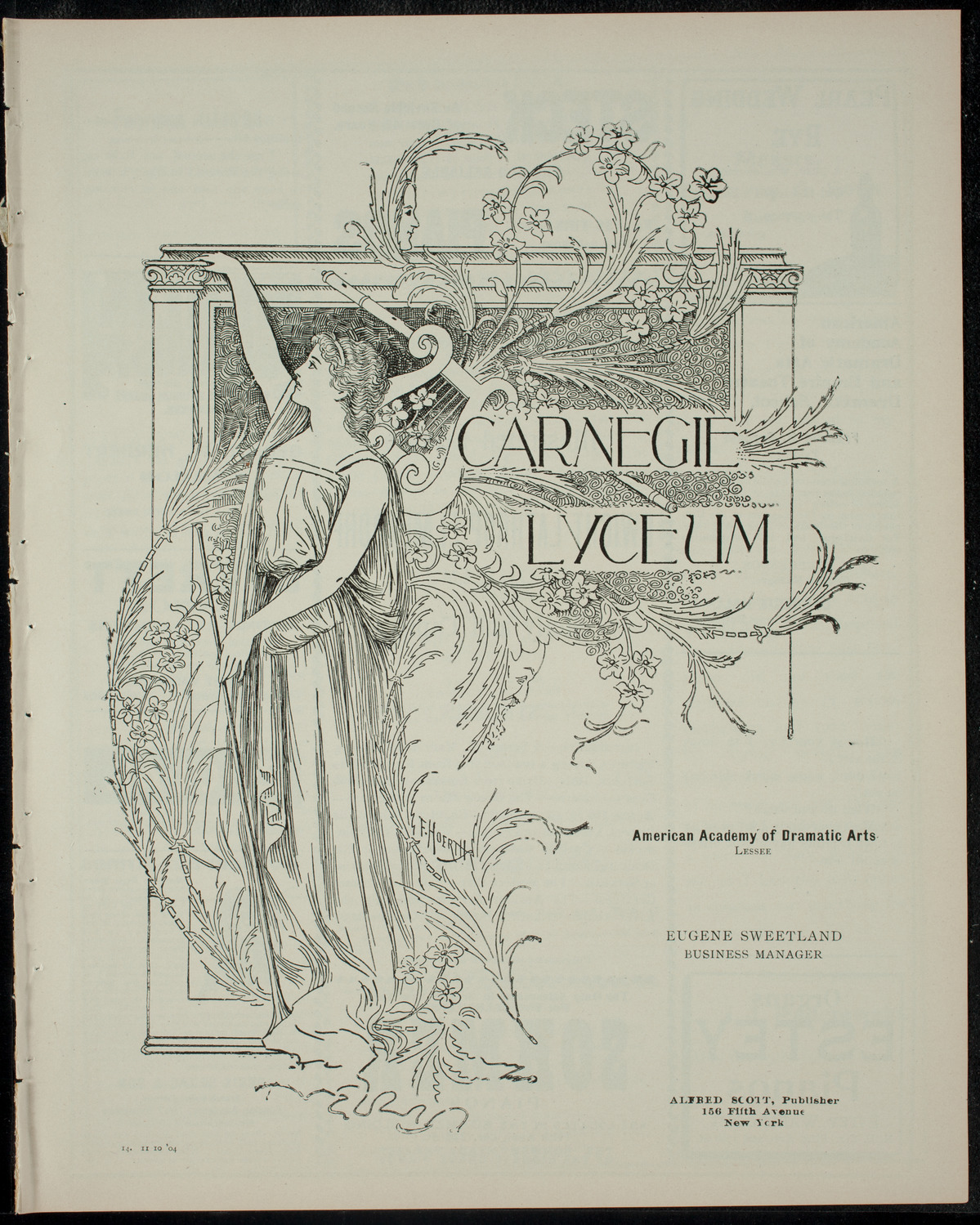 Elmendorf Lecture: Sicily and Capri, November 10, 1904, program page 1