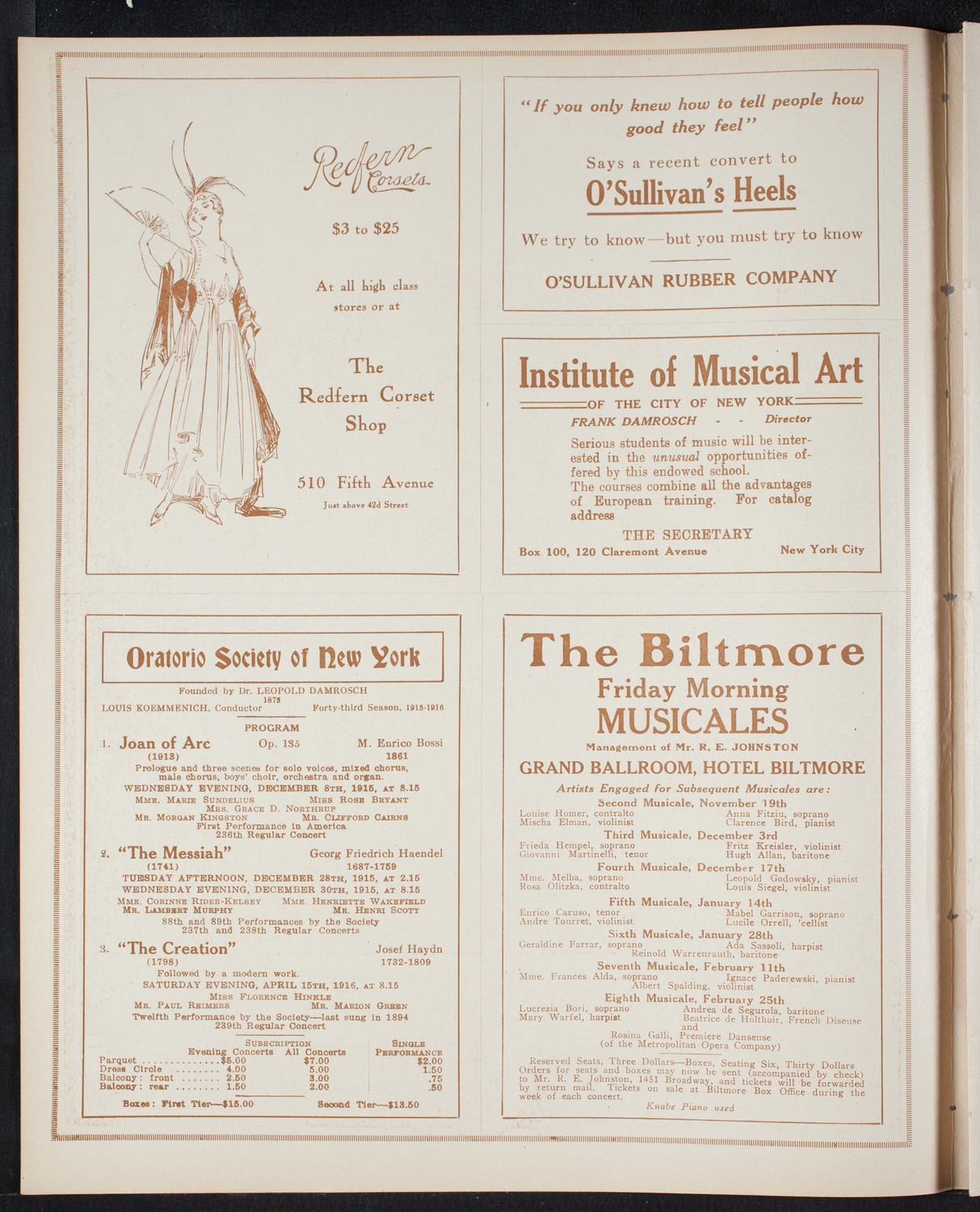 Elmendorf Lecture: Holland, November 14, 1915, program page 2