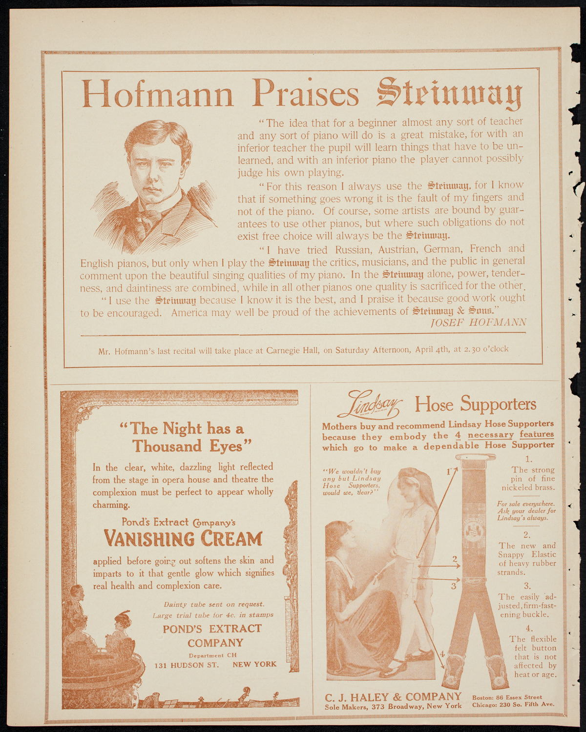 People's Symphony Concert, March 29, 1914, program page 4