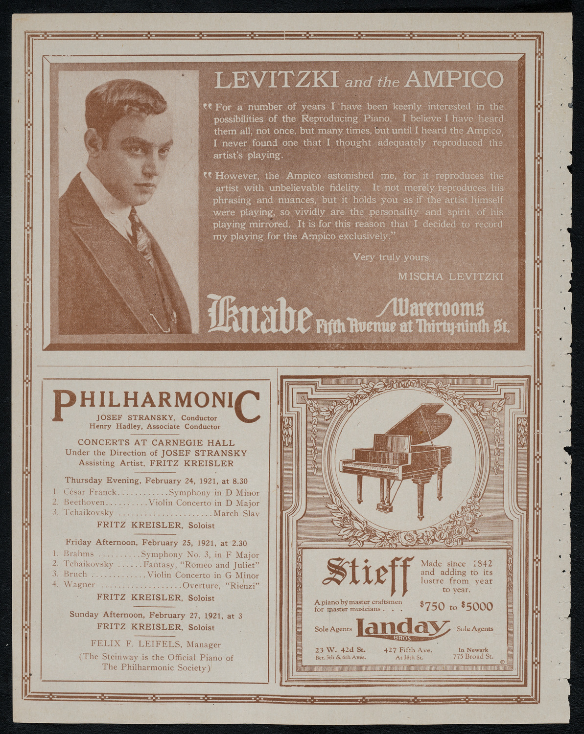 National Symphony Orchestra, February 21, 1921, program page 12