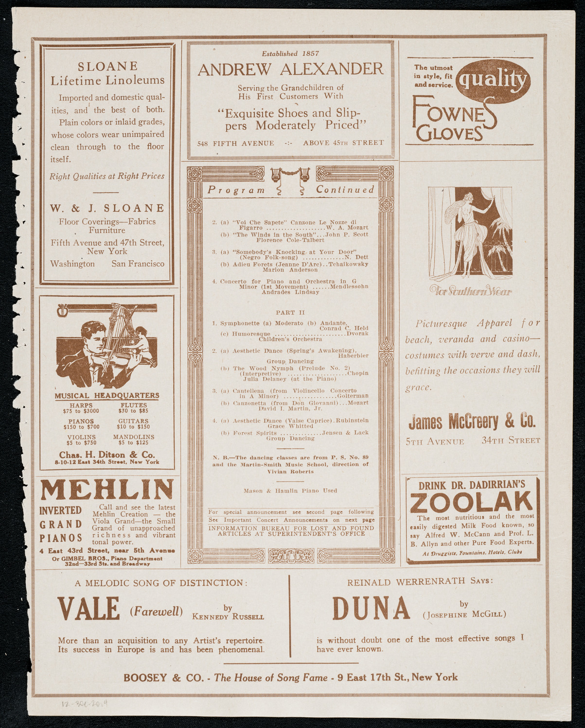 Concert by the Martin-Smith Music School, December 30, 1920, program page 7