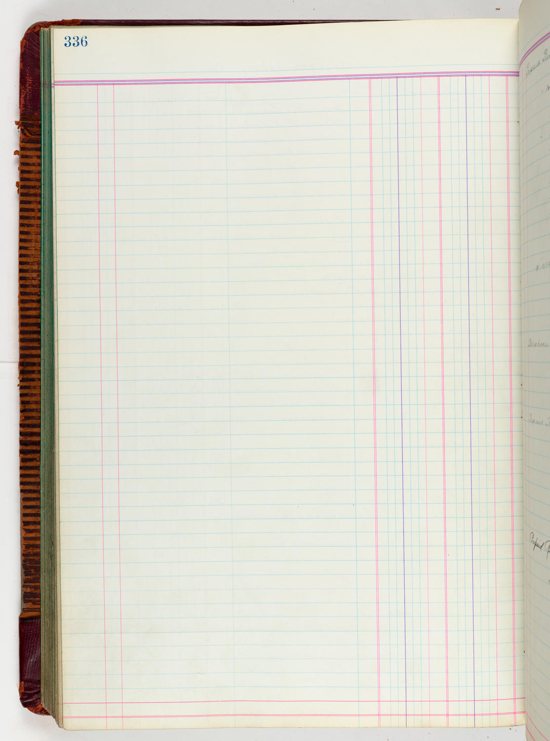 Music Hall Accounting Ledger, volume 5, page 336