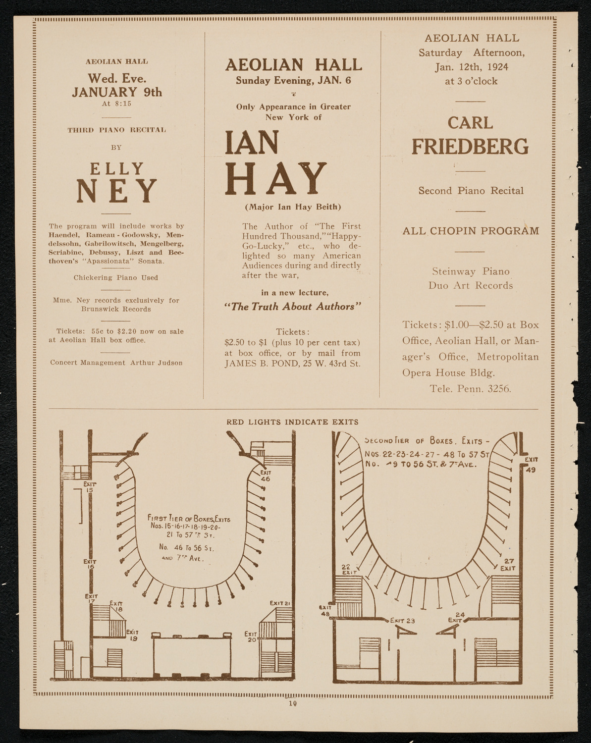 Boston Symphony Orchestra, January 3, 1924, program page 10