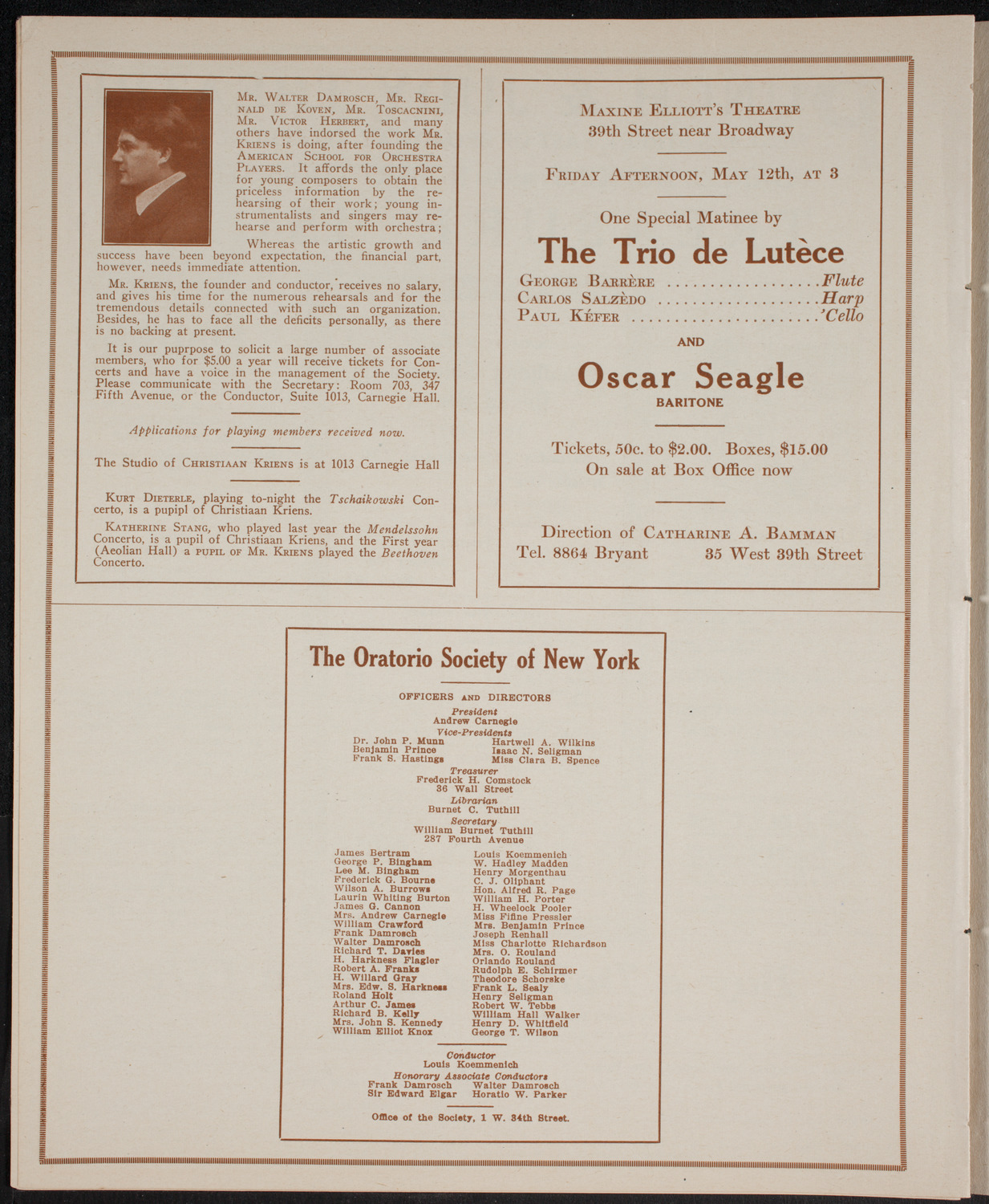 Graduation: Columbia University College of Pharmacy, May 11, 1916, program page 10