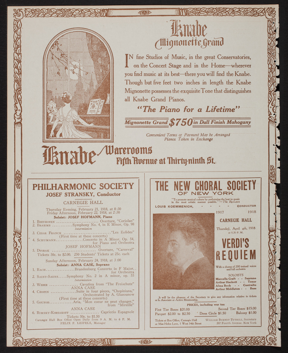 Meeting: The Humanitarian Cult, February 19, 1918, program page 12