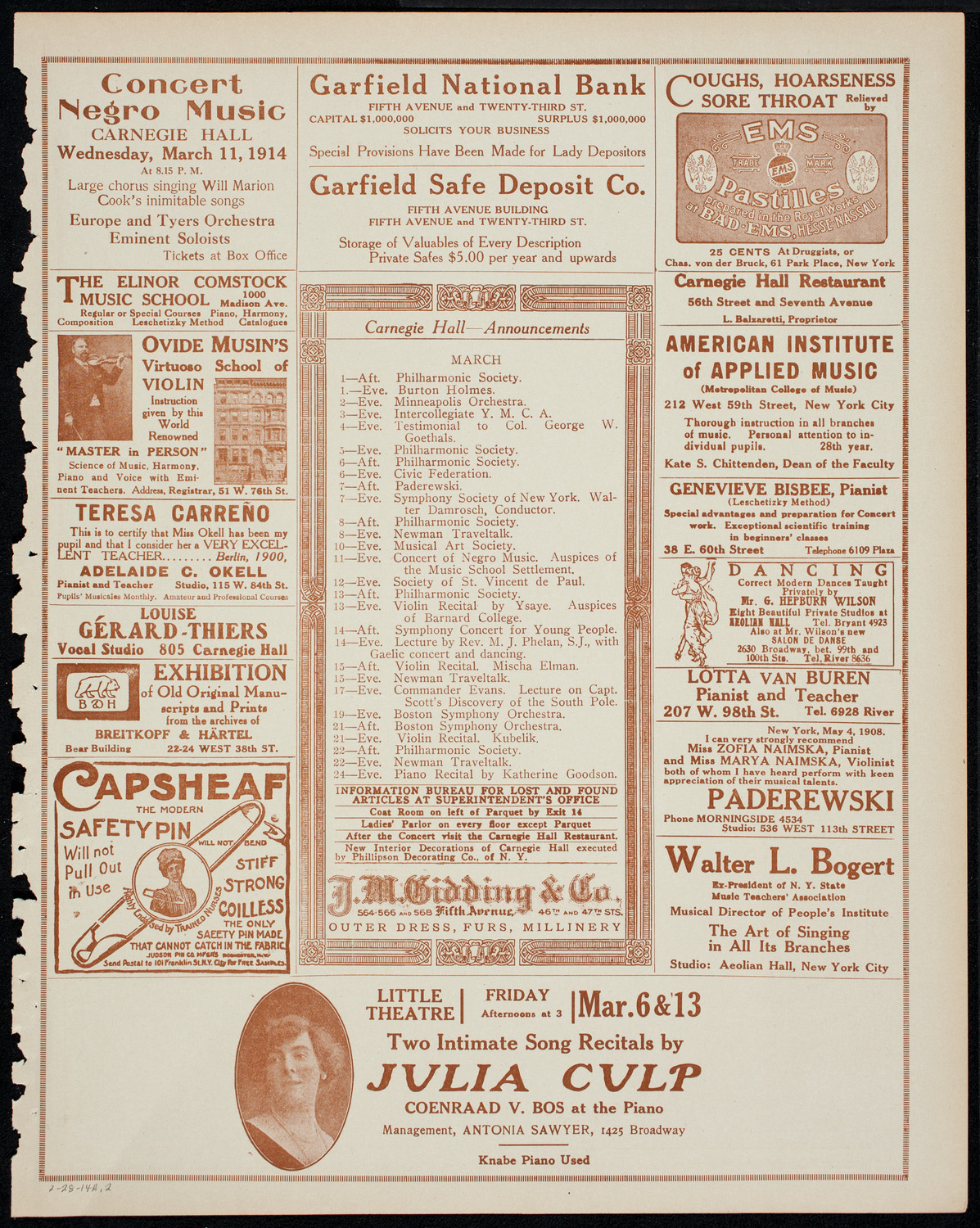 Symphony Concert for Young People, February 28, 1914, program page 3