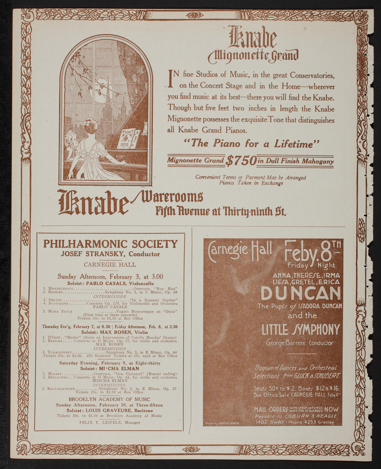New York Symphony Orchestra, February 2, 1918, program page 12