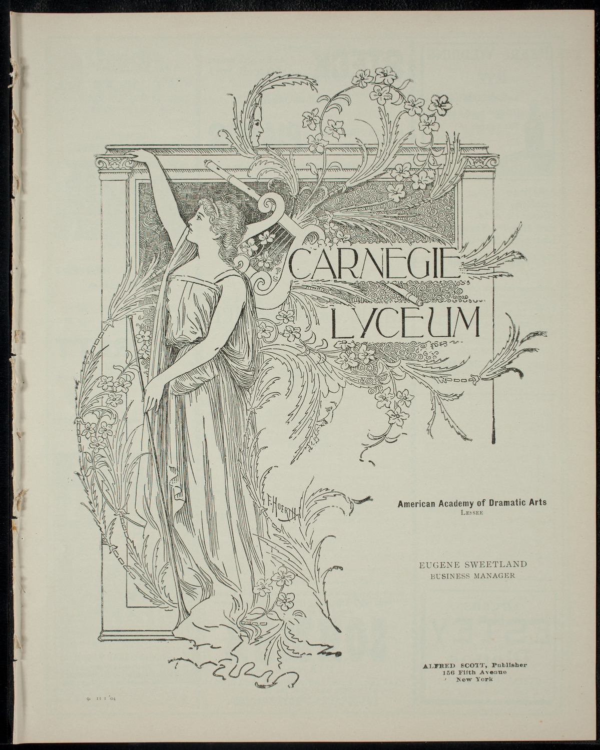 All Star Recital by Mme. G. W. Allen, November 1, 1904, program page 1