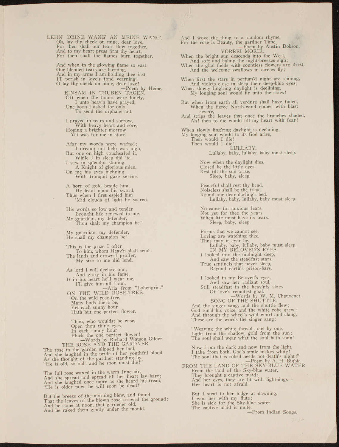 A. Agnes Chopourian, November 22, 1911, program page 3