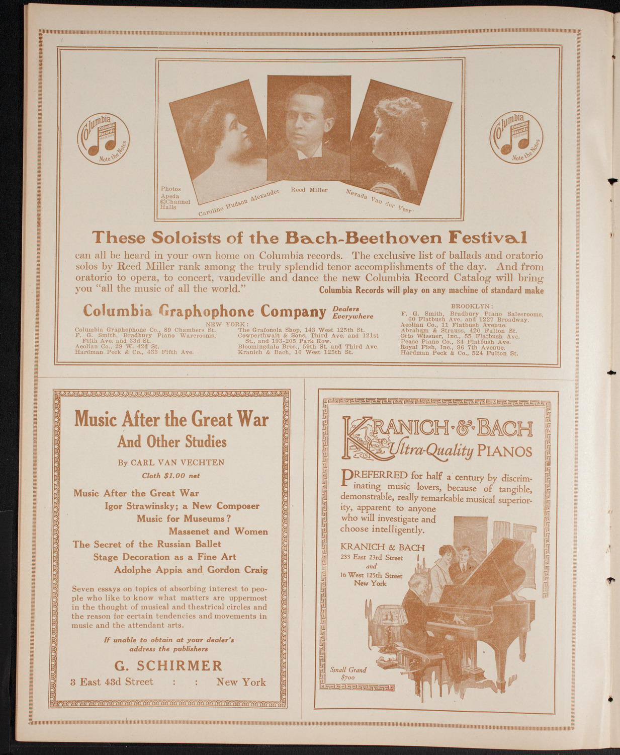 New York Reception to The Marquis and Marchioness of Aberdeen, January 26, 1916, program page 6