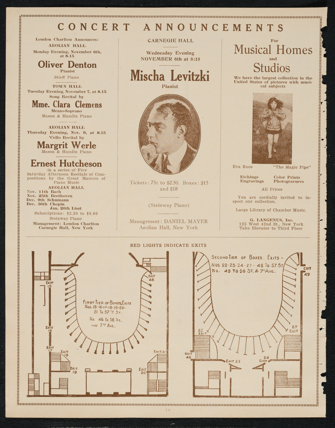 Isa Kremer, Soprano, October 29, 1922, program page 10