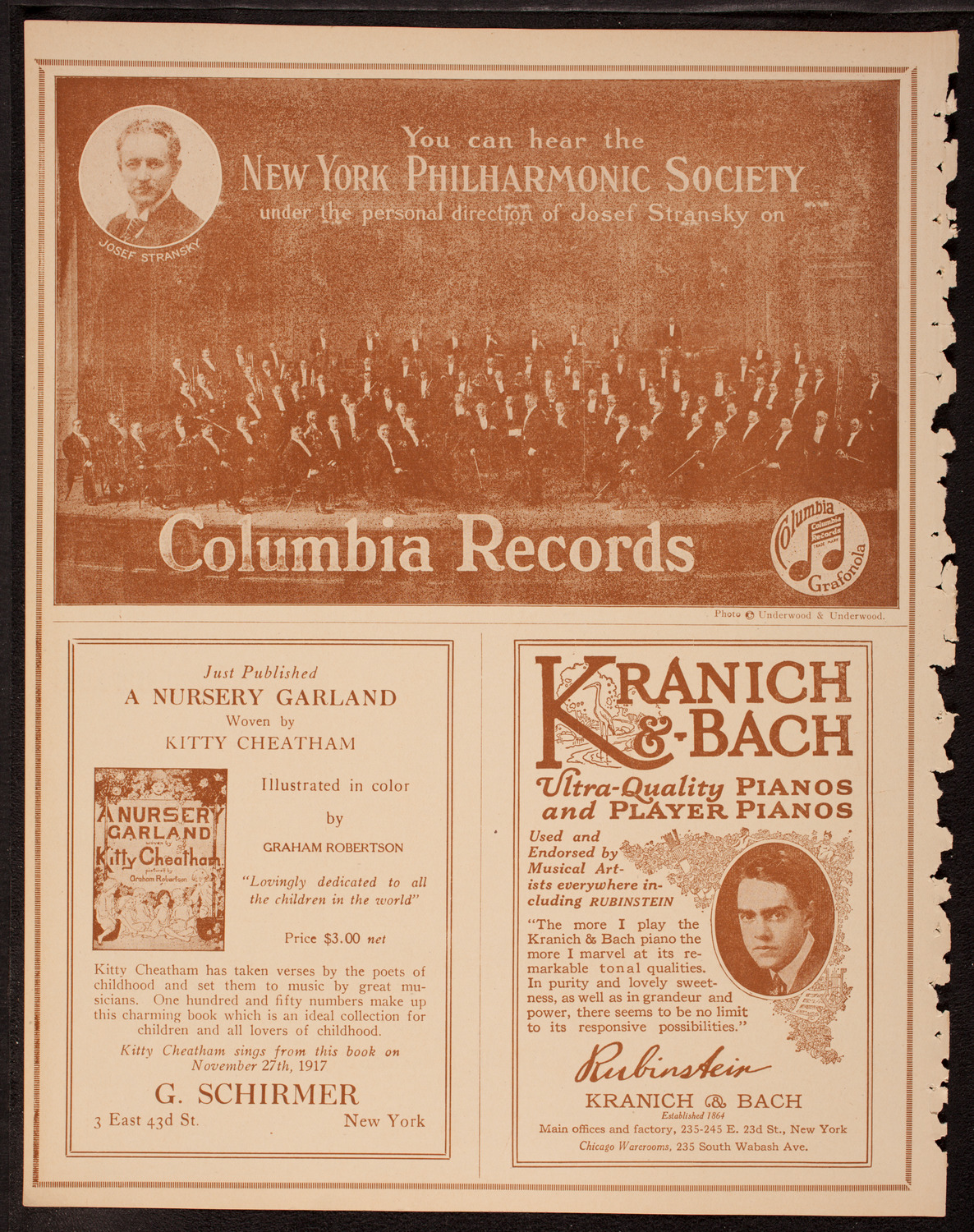 New York Philharmonic, November 22, 1917, program page 6