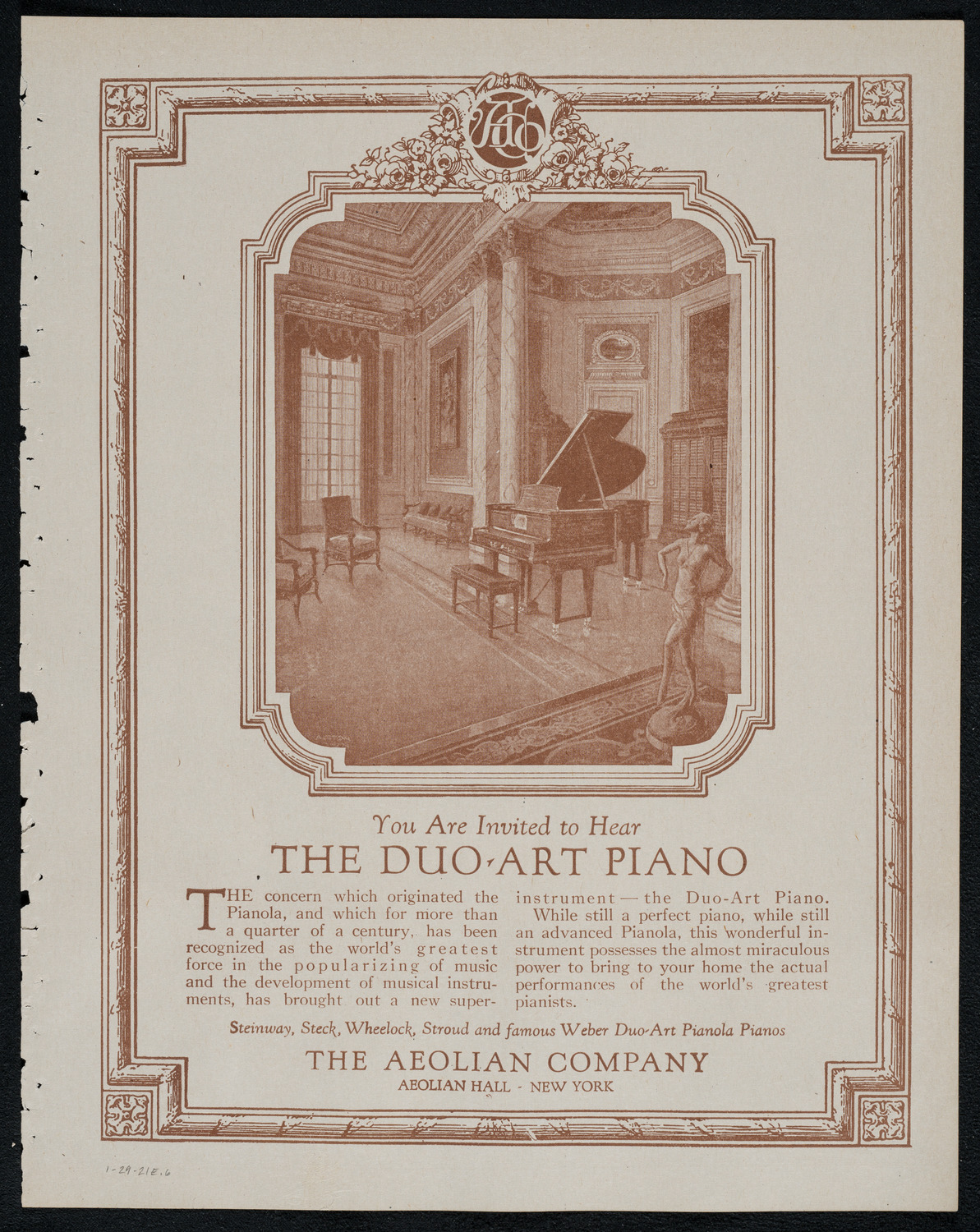 The Chalif Dancers, January 29, 1921, program page 11