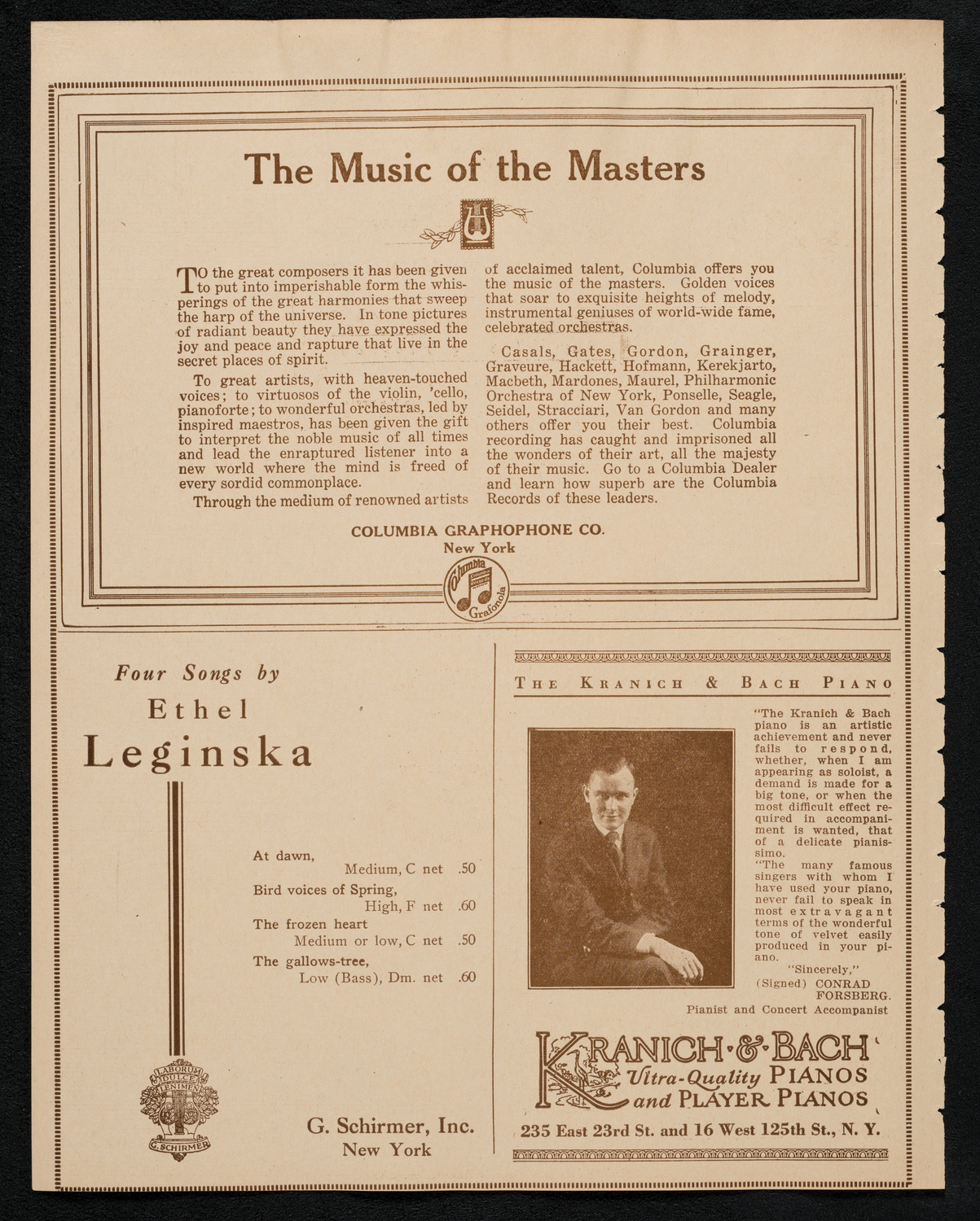 New York Philharmonic, February 21, 1923, program page 6