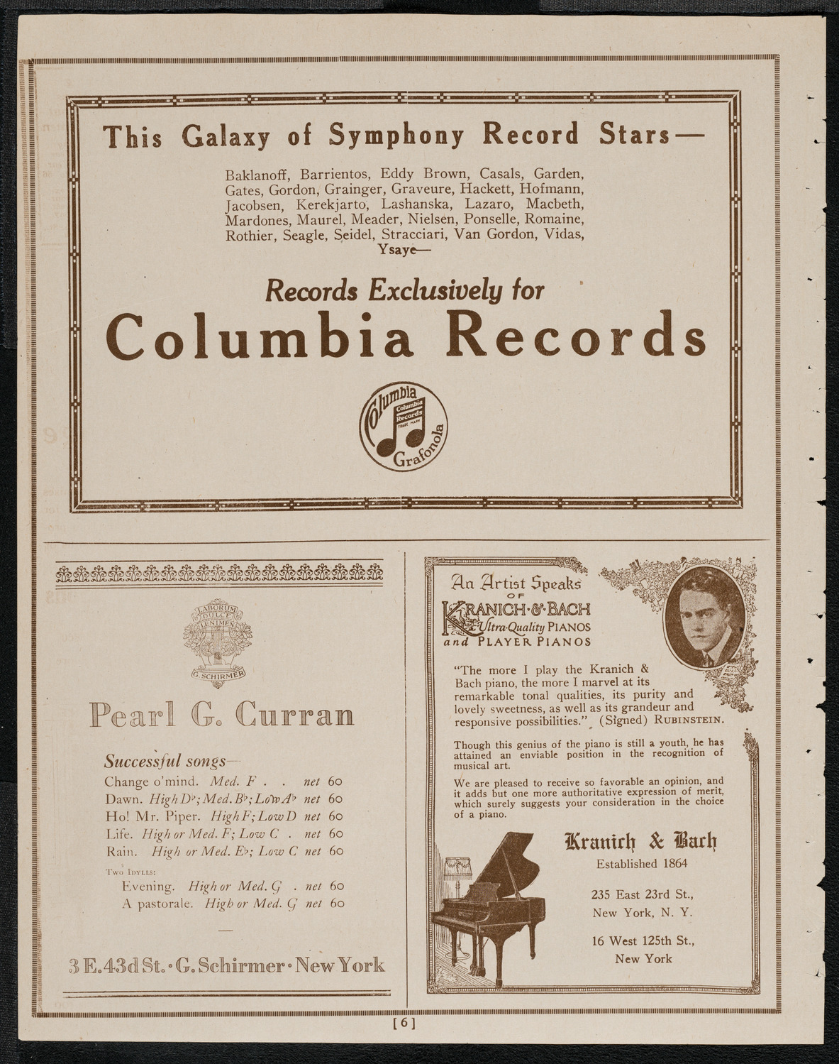 Students of the Malkin Music School, May 8, 1921, program page 6