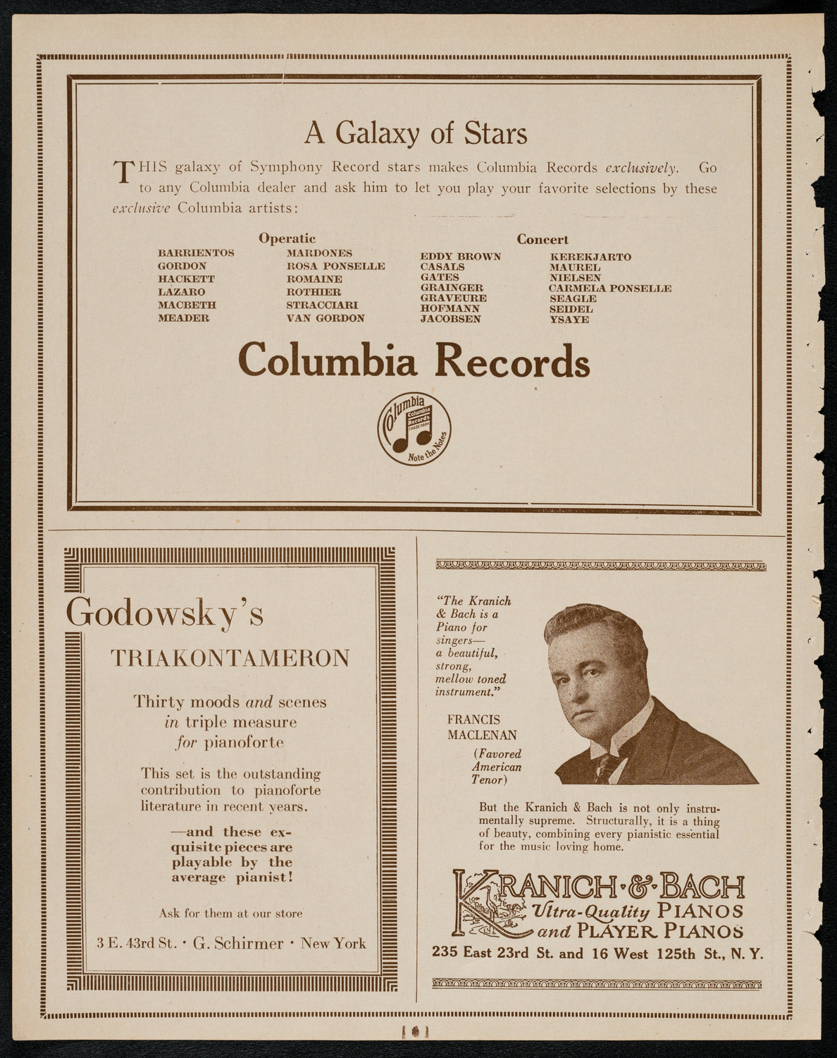 Beniamino Gigli, Tenor, May 2, 1922, program page 6