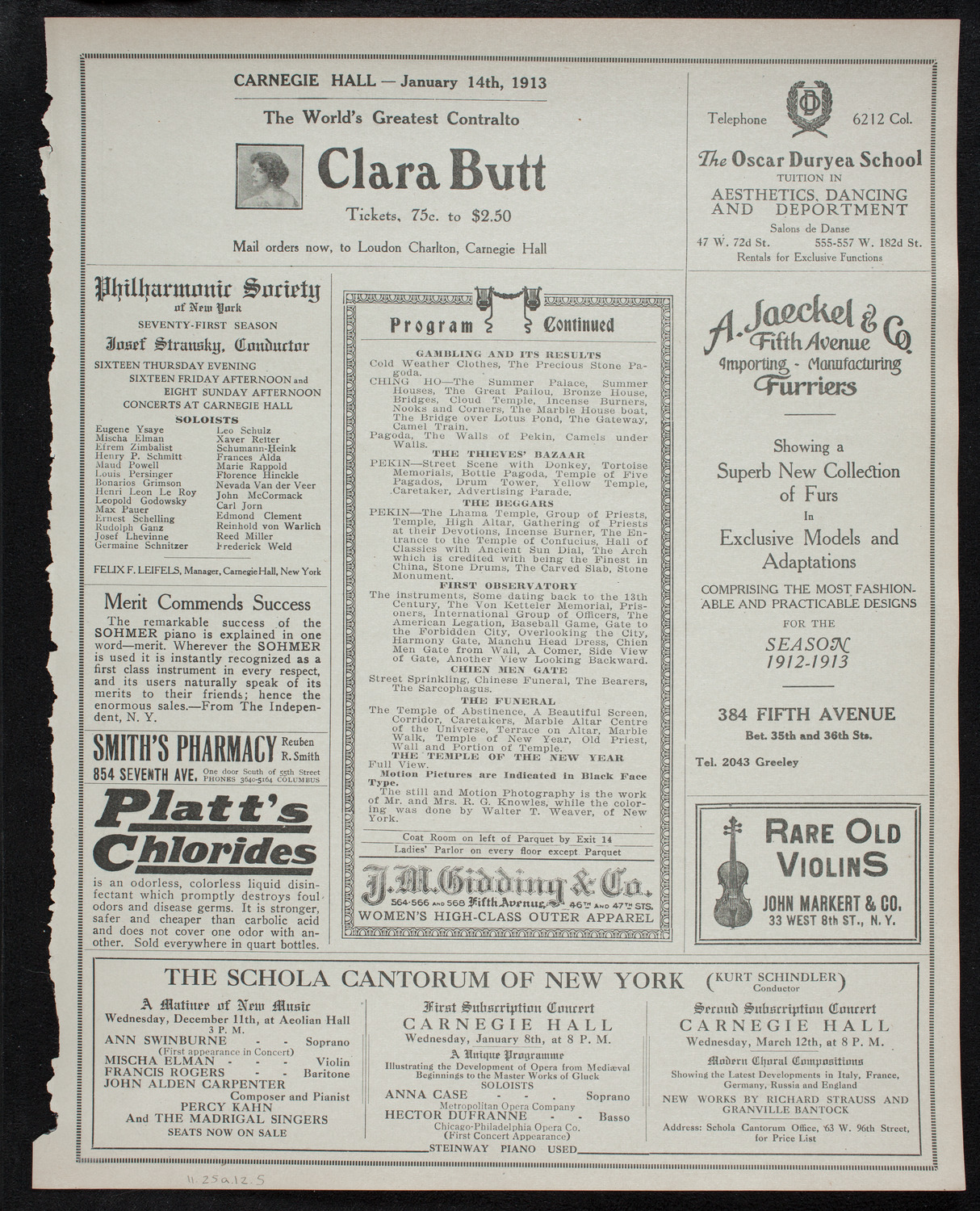 R.G. Knowles Travel Studies: China, November 25, 1912, program page 9