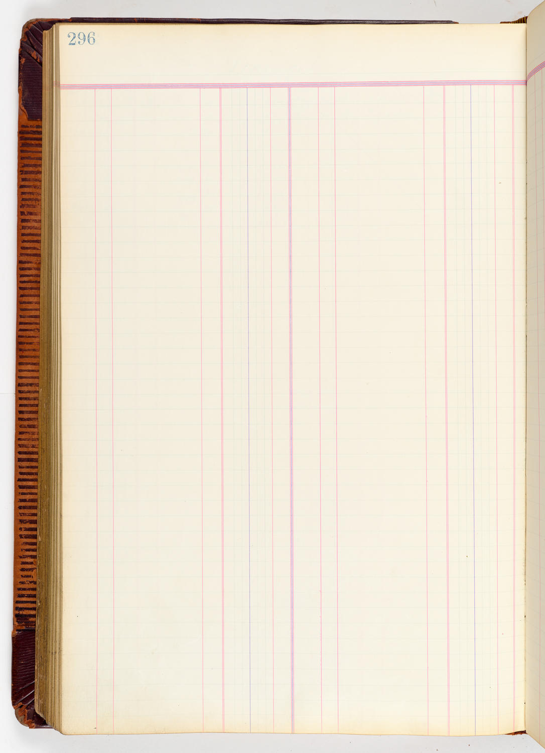 Music Hall Accounting Ledger, volume 3, page 296