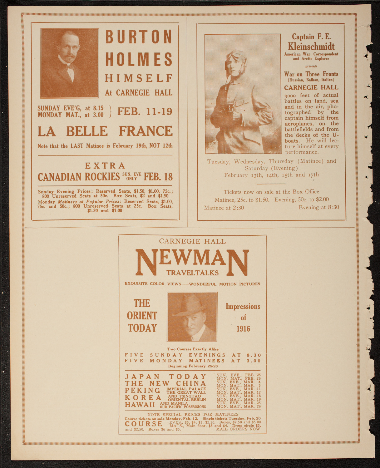 Burton Holmes Travelogue: The German Fatherland, February 4, 1917, program page 10