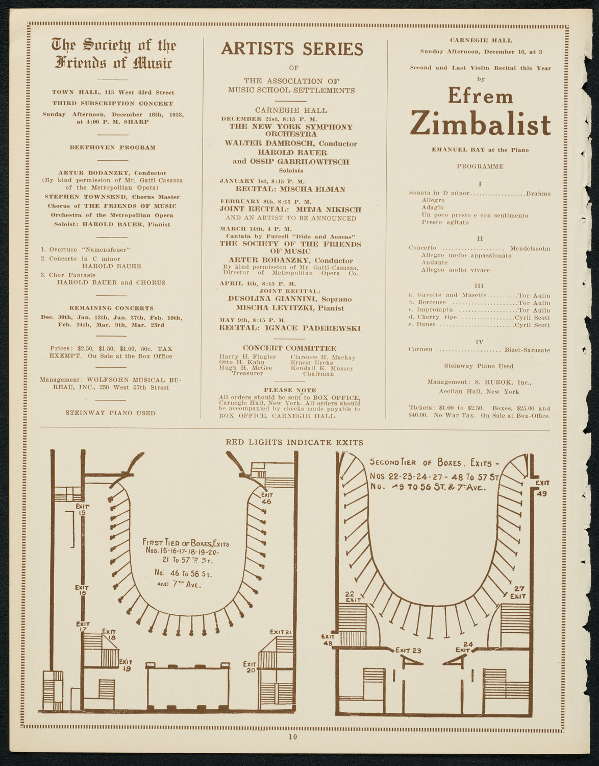 Virginia Myers, assisted by Orchestra, December 10, 1923, program page 10