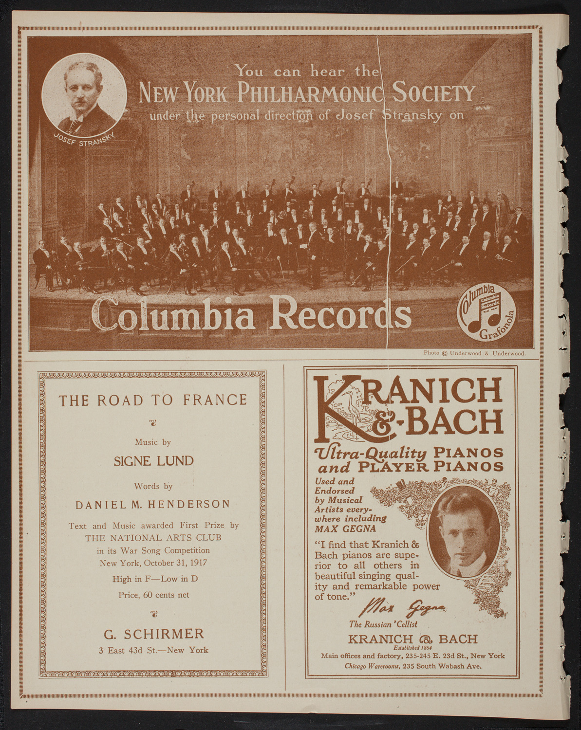 New York Philharmonic, January 4, 1918, program page 6
