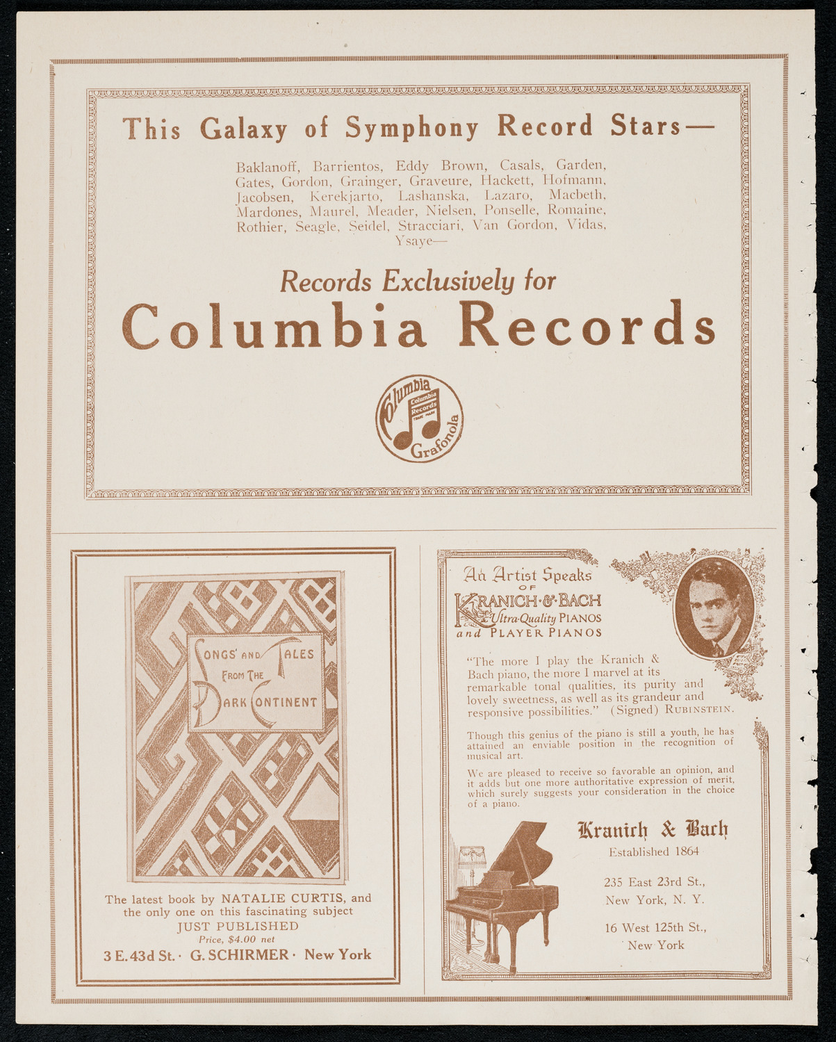 National Symphony Orchestra, December 18, 1920, program page 6