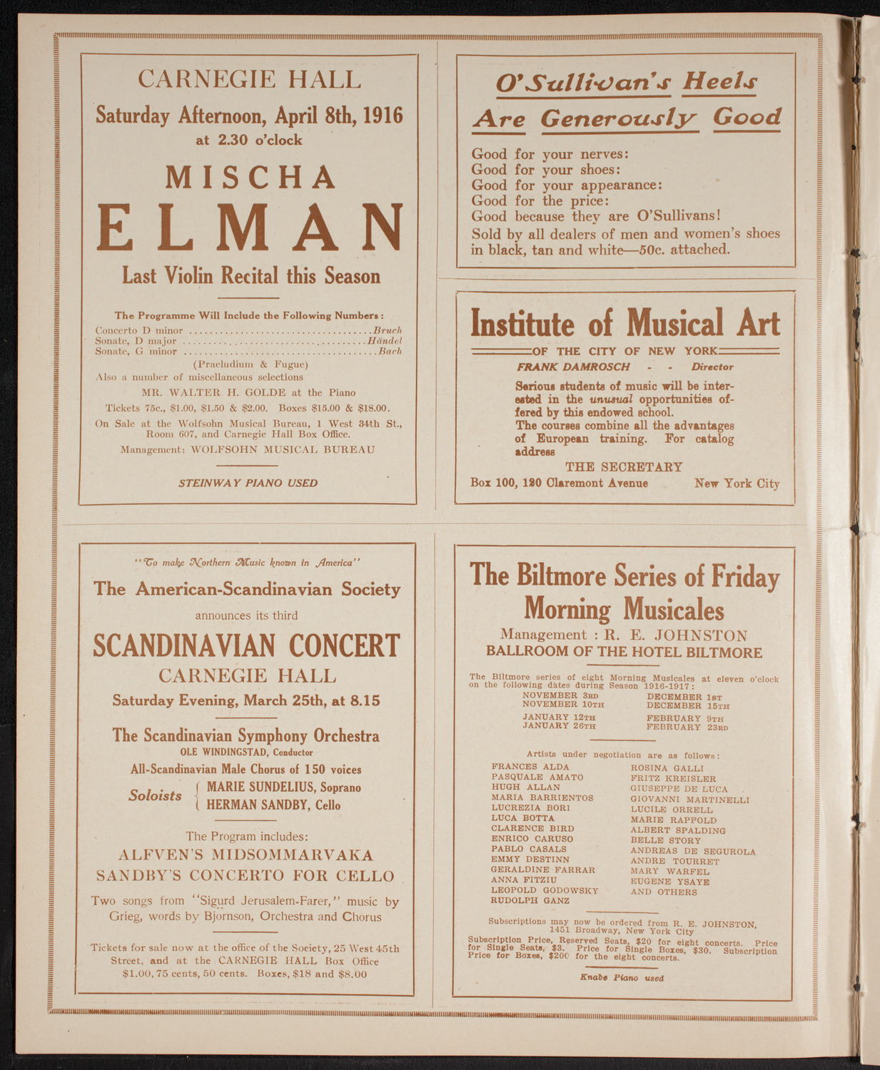 Russian Symphony Society of New York, March 18, 1916, program page 2