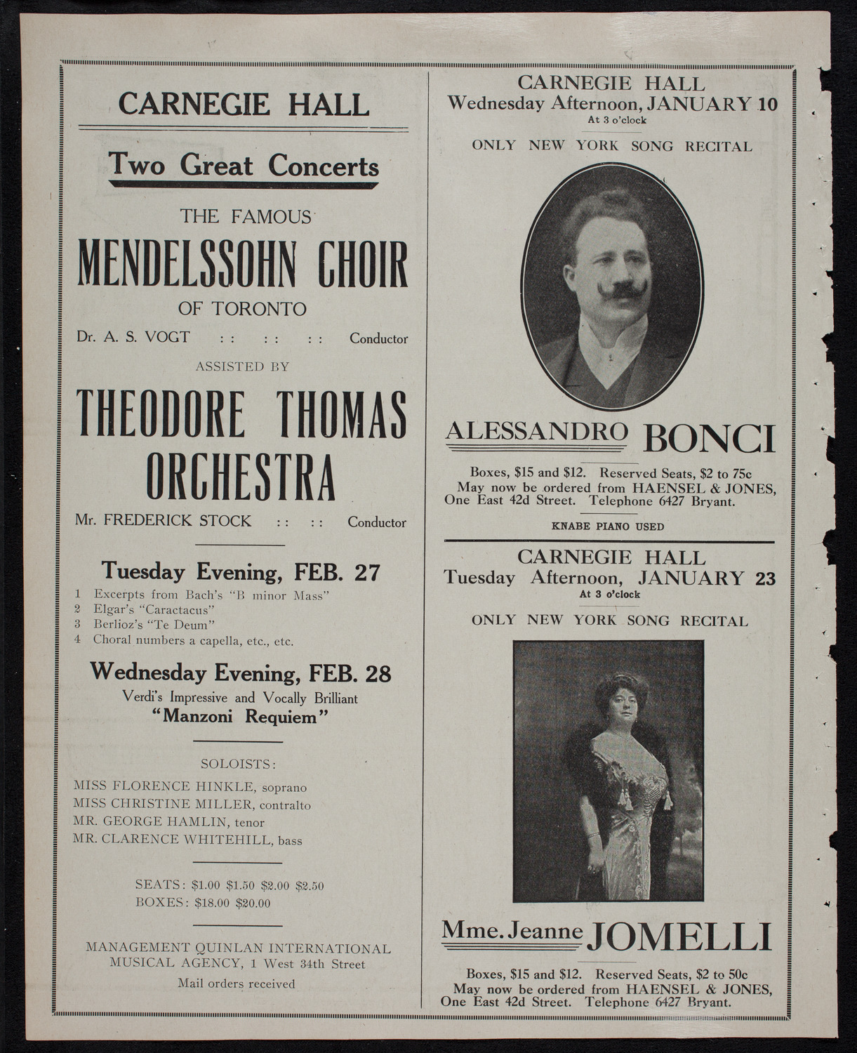 MacDowell Chorus, December 11, 1911, program page 10