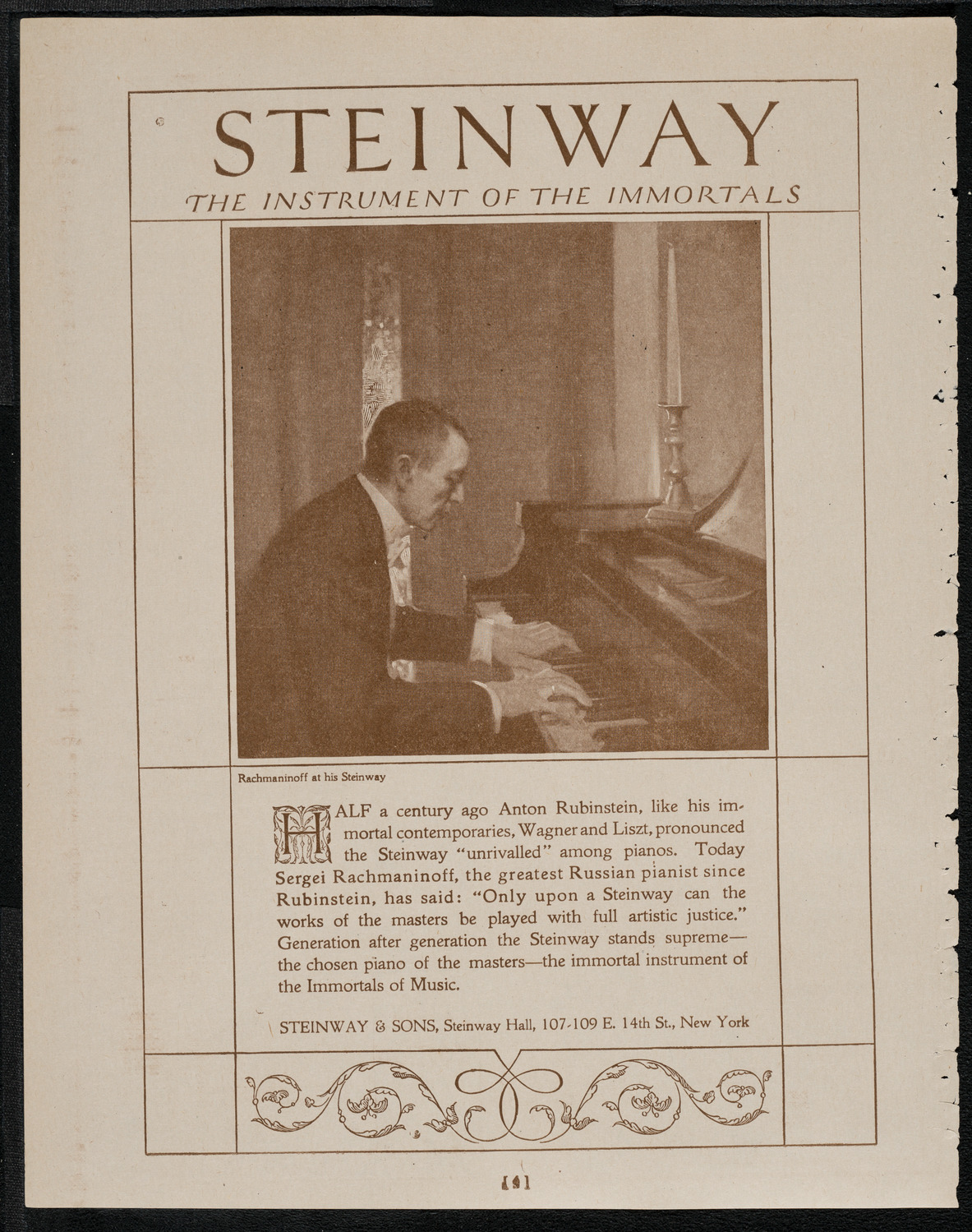 National Symphony Orchestra, April 18, 1921, program page 4