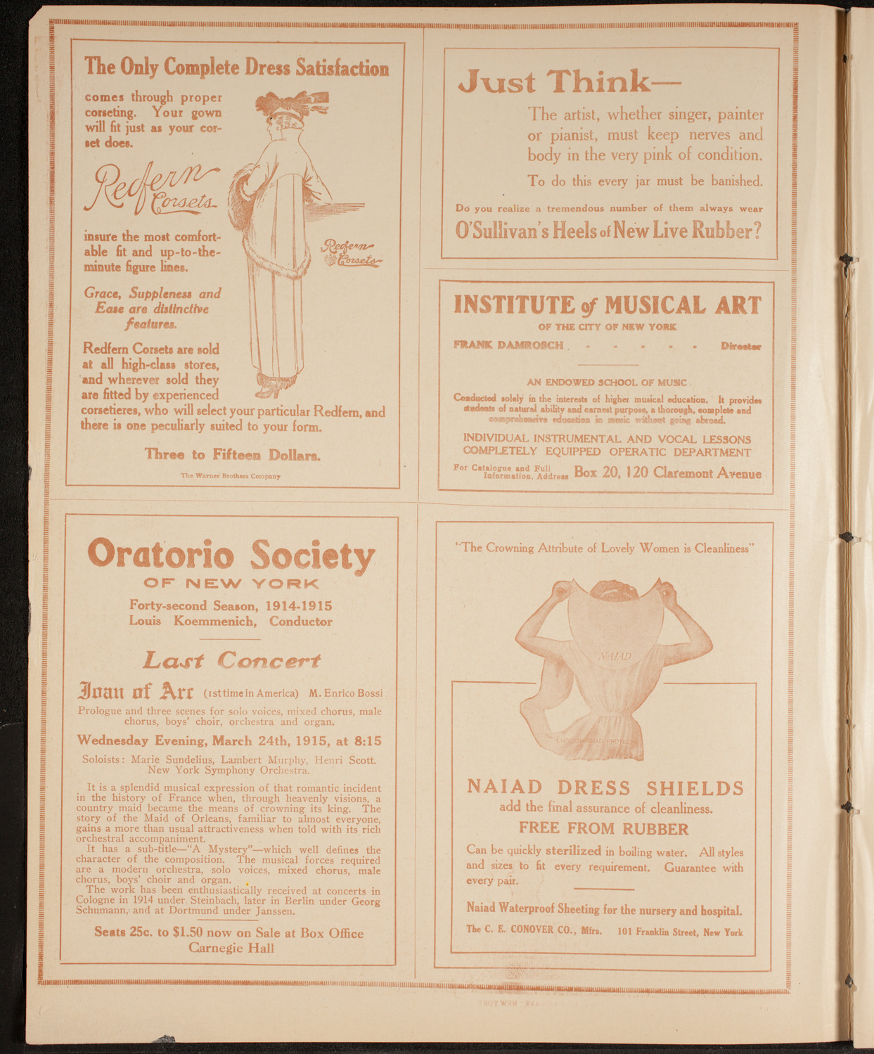 Efrem Zimbalist, Violin, January 2, 1915, program page 2