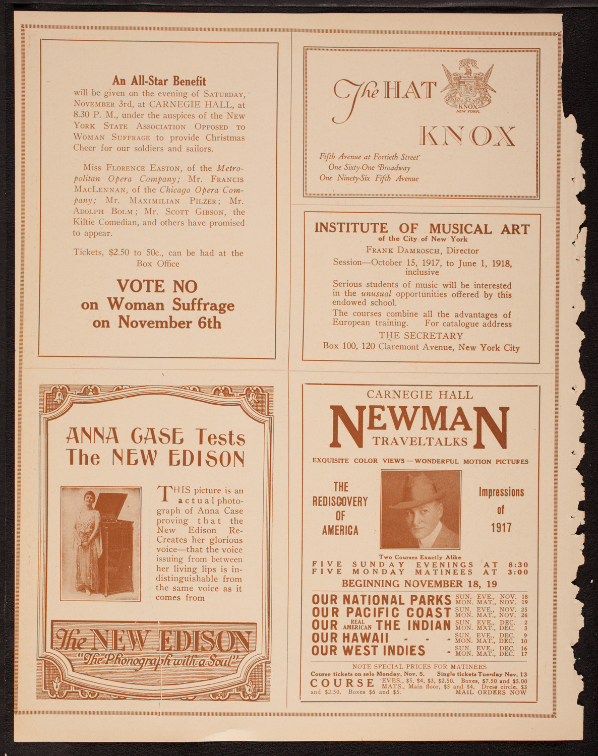 New York Symphony Orchestra, November 1, 1917, program page 2