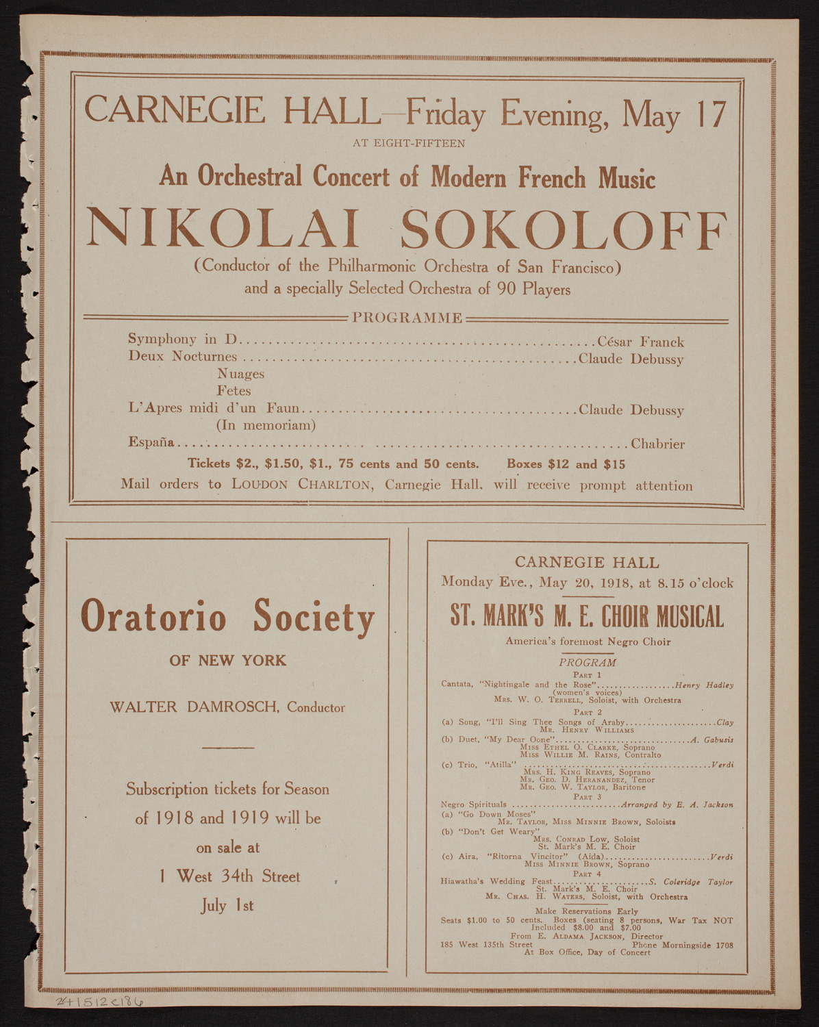 Swedish Singing Society Lyran, May 12, 1918, program page 11