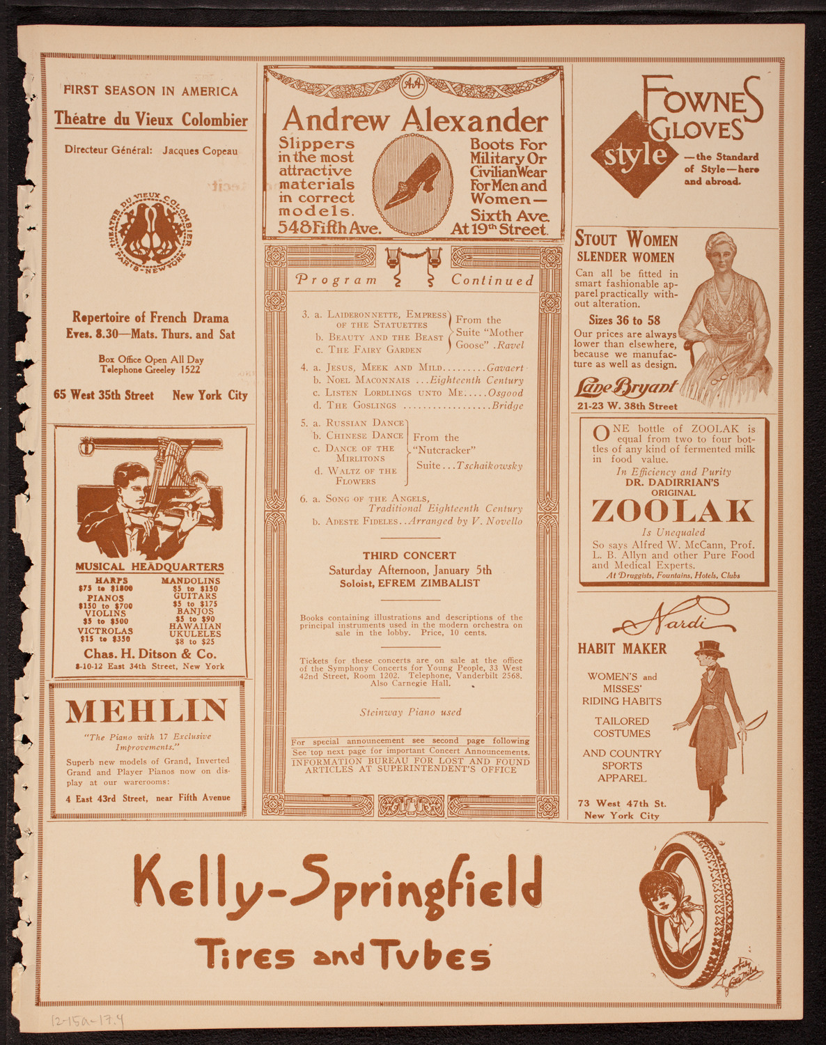 Symphony Concert for Young People, December 15, 1917, program page 7