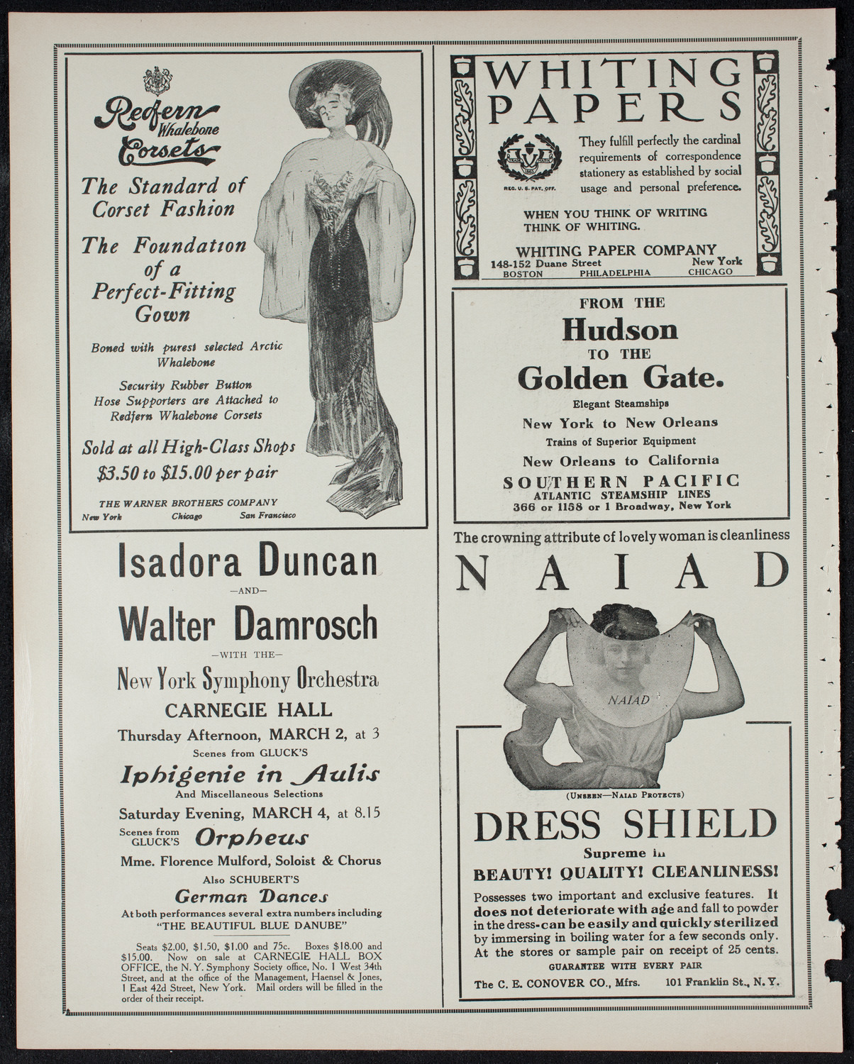 Boston Symphony Orchestra, February 25, 1911, program page 2