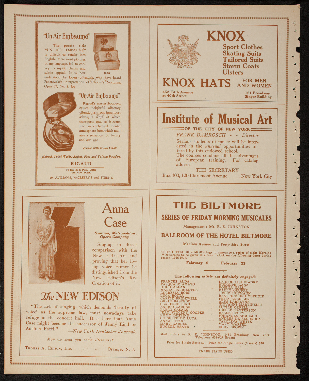 The Civic Forum, February 7, 1917, program page 2