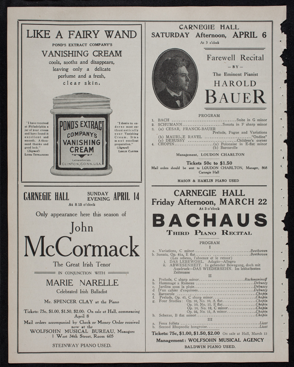 Catholic Oratorio Society, March 19, 1912, program page 8
