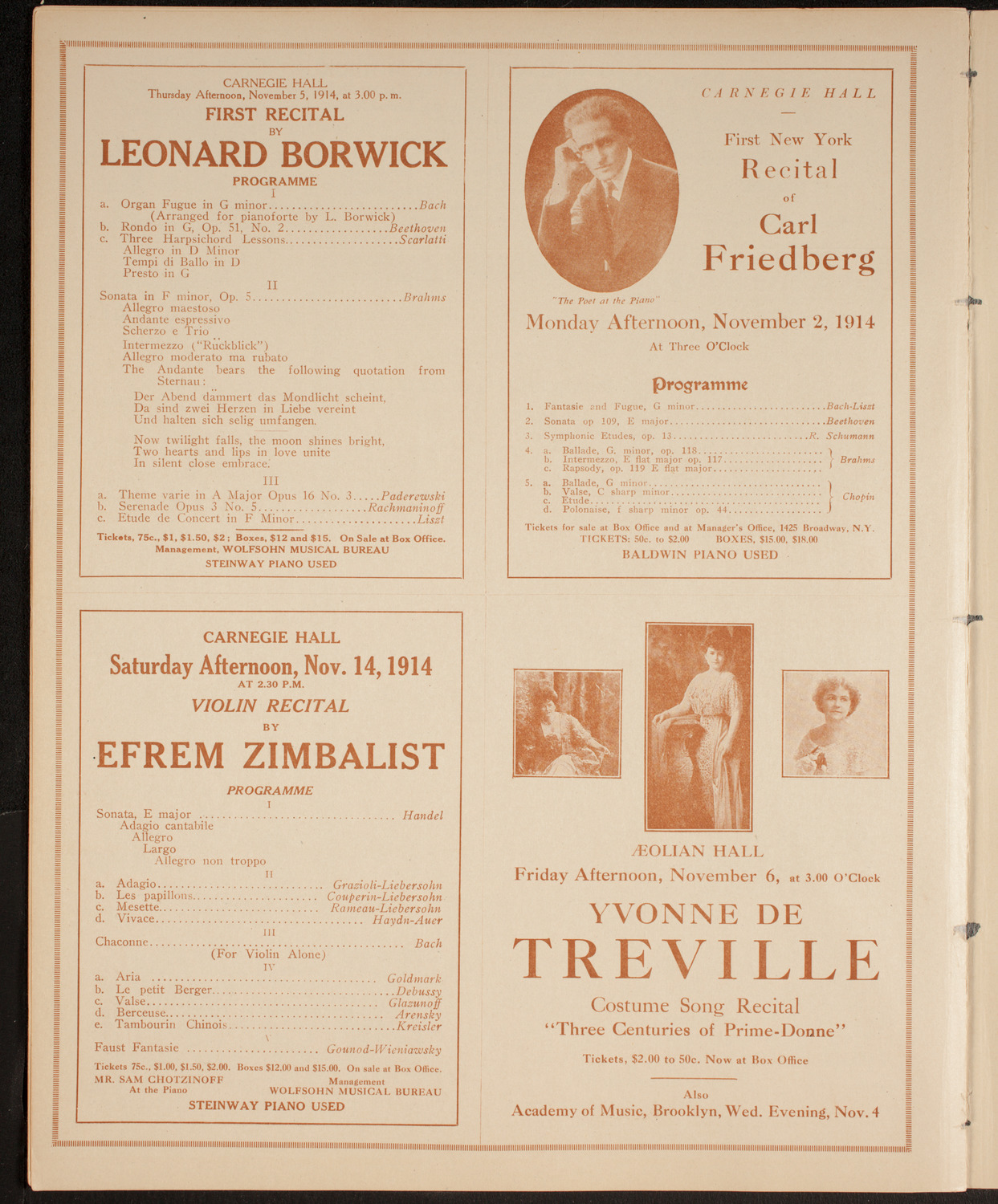 Frank R. Roberson, October 28, 1914, program page 10