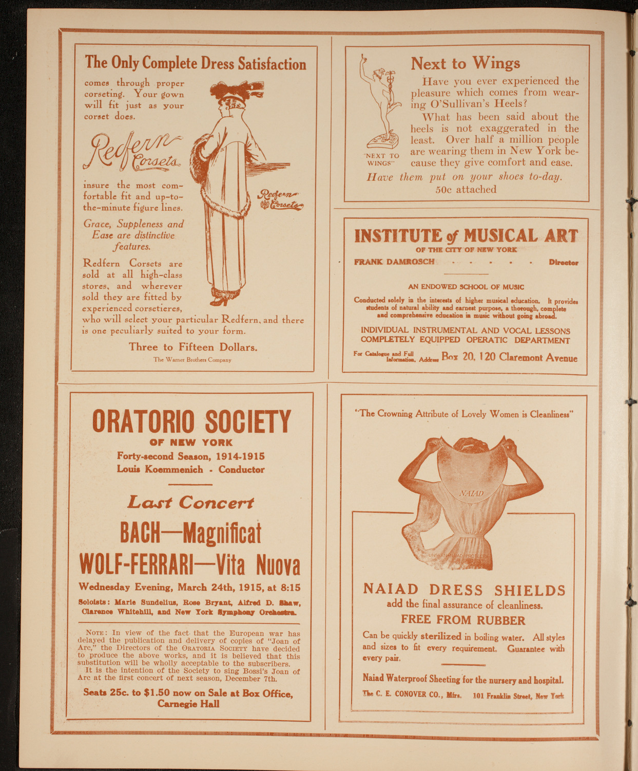 Intercollegiate Glee Club Meet, February 27, 1915, program page 2