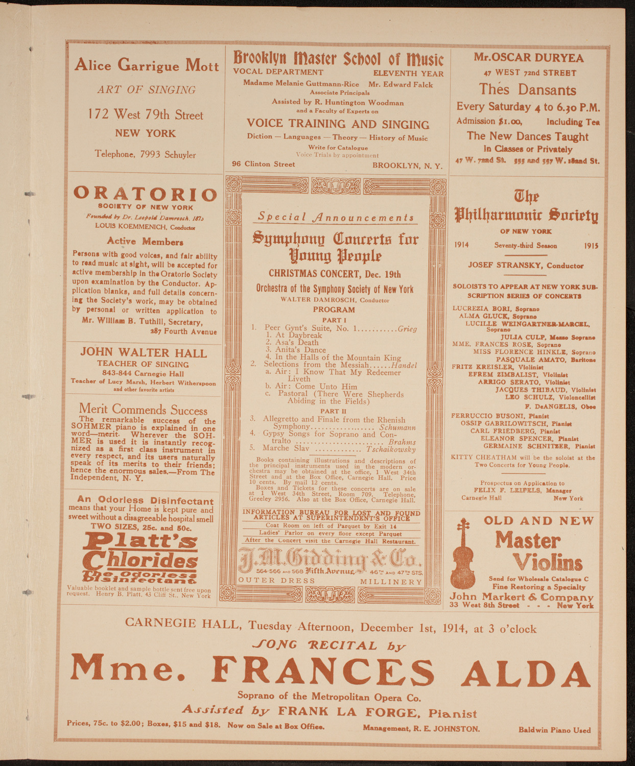 Elmendorf Lecture: Around Northern Europe, November 22, 1914, program page 7